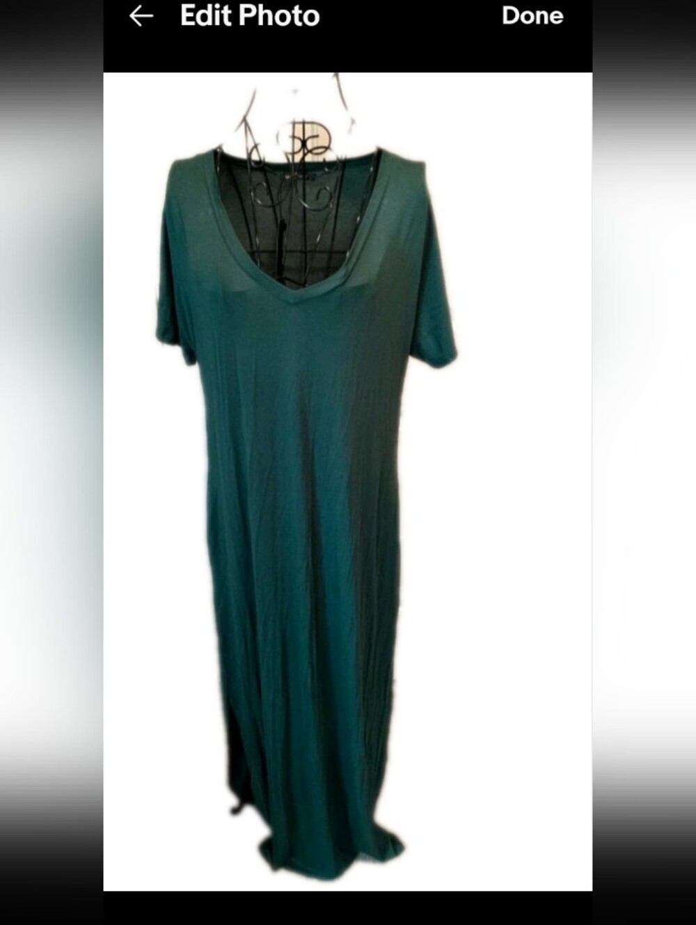 Nwt Huskaray Green Vneck Maxi Dress Pockets Large